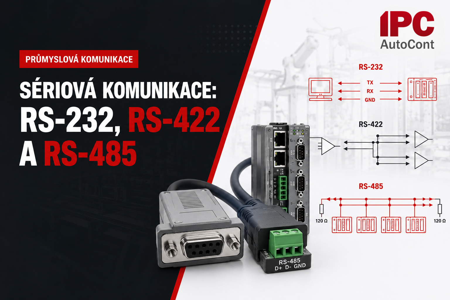 Sériová komunikace: RS-232, RS-422 a RS-485 – rozdíly